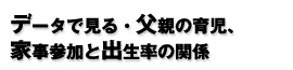 データで見る・父親の育児、家事参加と出生率の関係